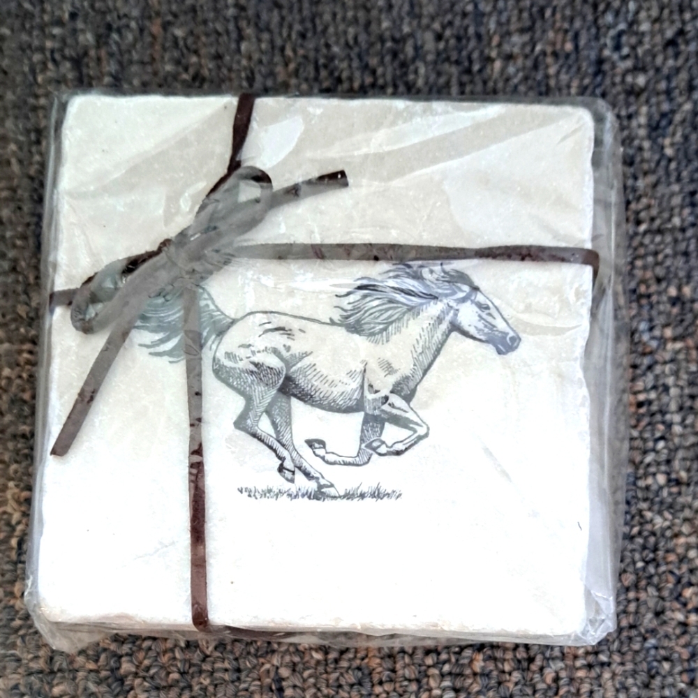 Marble coasters horse